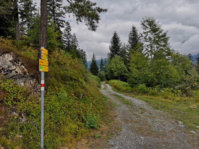 Auf Mutta Sura angekommen, Blick zurück auf den Weg von Staderas kommend