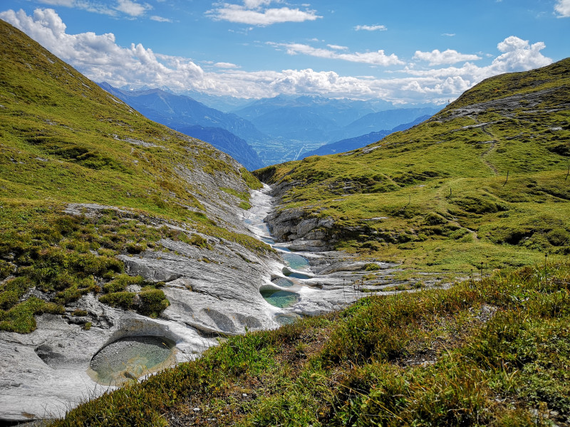 Bei den Gletschermühlen angelangt