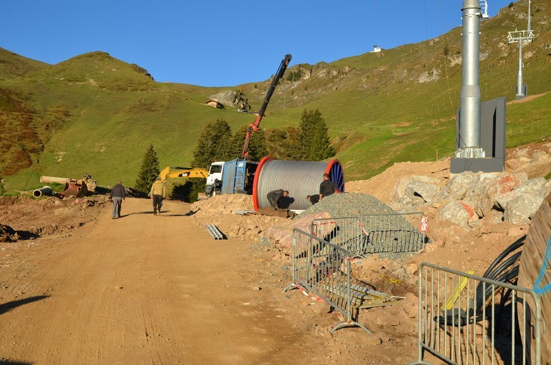 Seiltrommel nach dem Auspacken