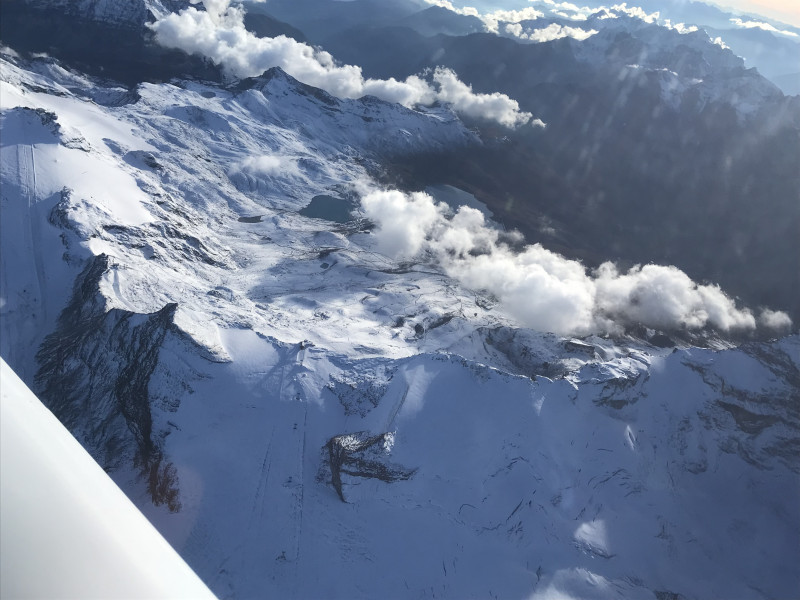 Schnee bis Laghe Cime Bianche