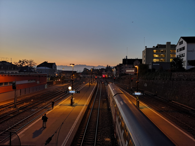 Am Morgen auf der Anreise: Das Wetter scheint vielversprechend
