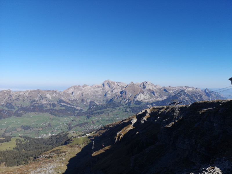 Endlich oben angekommen, Blick zum Säntis