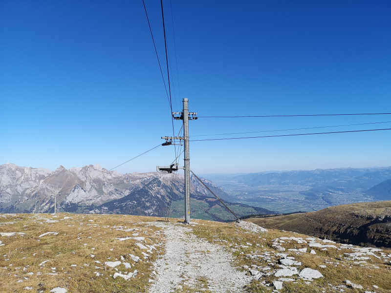 Zwirbelkurve des Skilifts Chäserrugg