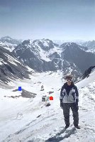 Altes Photo: Blau = Vergleichpunkt; Rot = Talstation