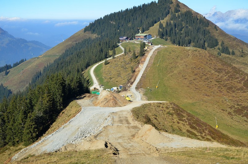 Mittelteil der Hoehningerpiste von oben