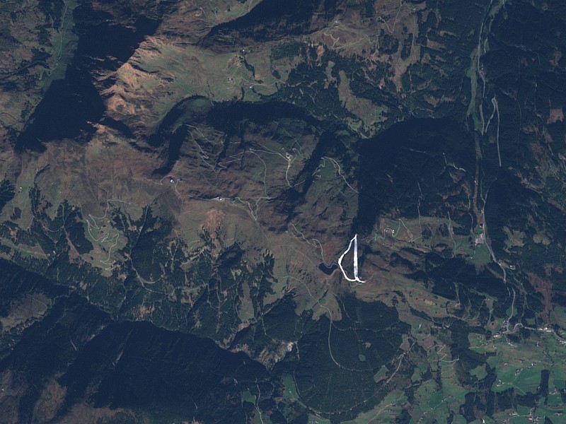 Resterkogel-Pisten aus dem All