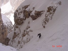 Einstieg am Sass Pordoi