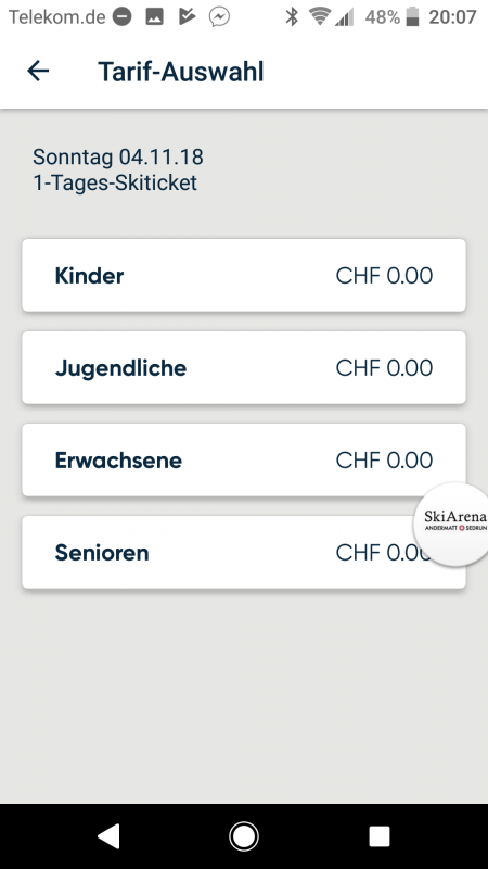 Nach jedem Klick ein Fehler.