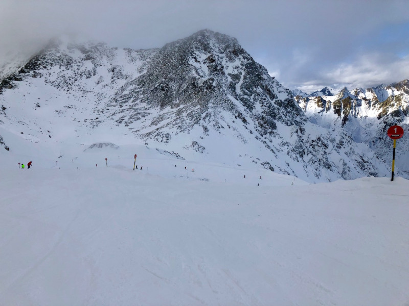 Rote 1 am Gaislachkogl, Samstag gegen 14:00 ...