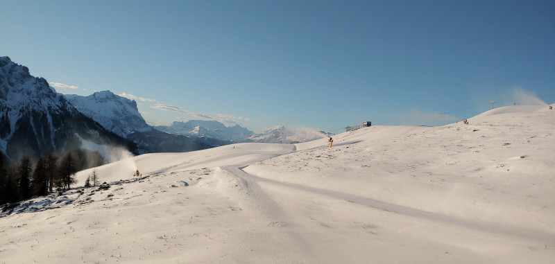 Beschneeiung läuft noch
