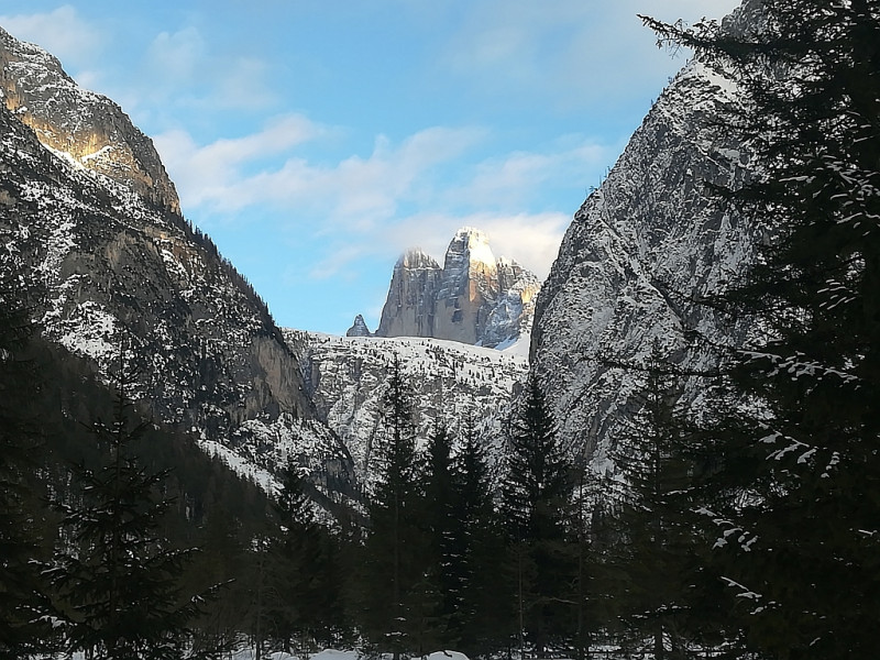 Rückblick auf die Drei Zinnen