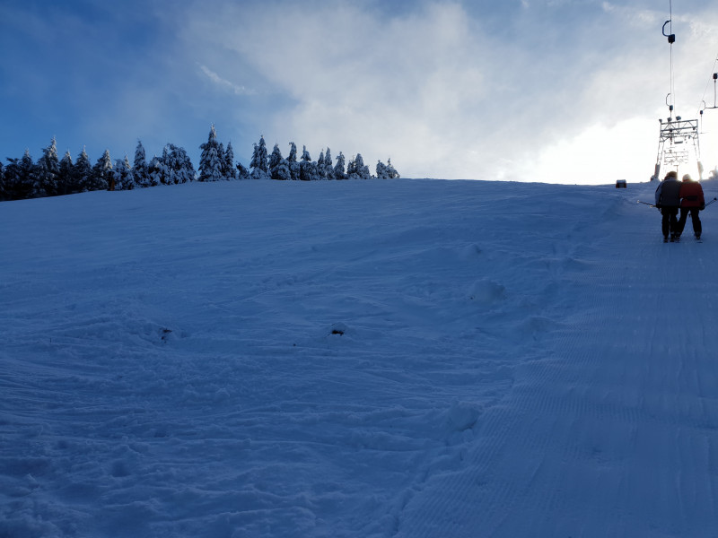 Die von unten gesehen rechte Hanghälfte