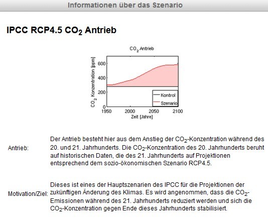 Szenarion mit 600 ppm CO2 im Jahr 2100
