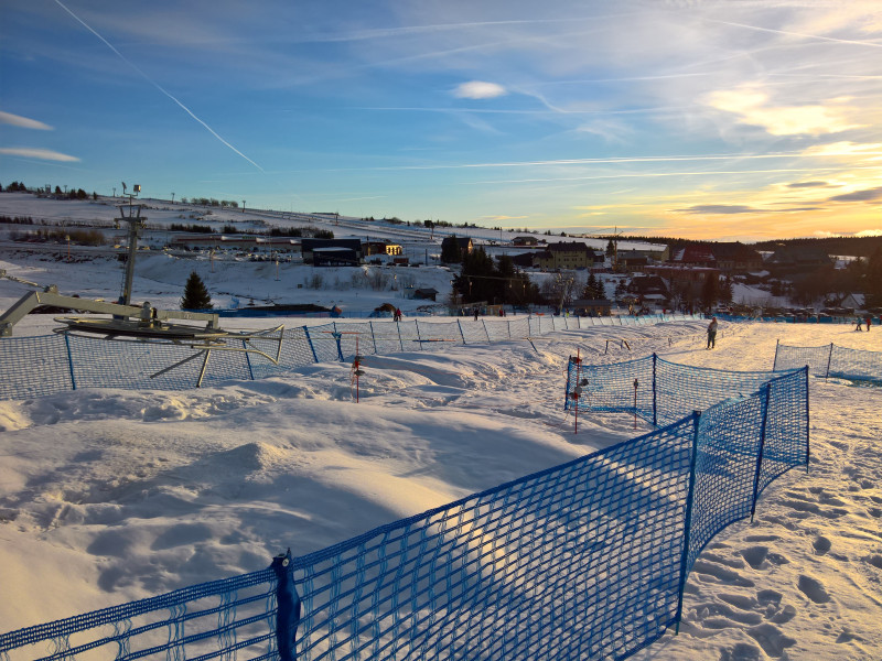 Seilift am Übungsgelände, Blick talwärts