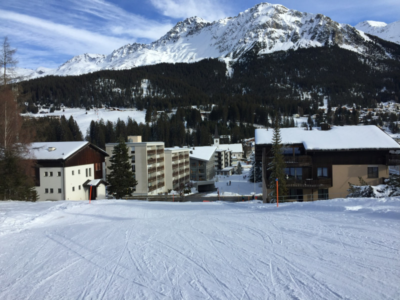 Pistenende mitten im Dorf und fast bei meiner Unterkunft