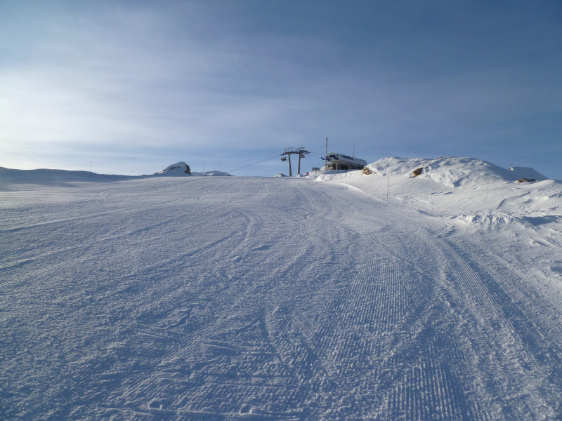 09:18 Uhr: Nochmals ein Blick zurück zum Piz Martegnas.