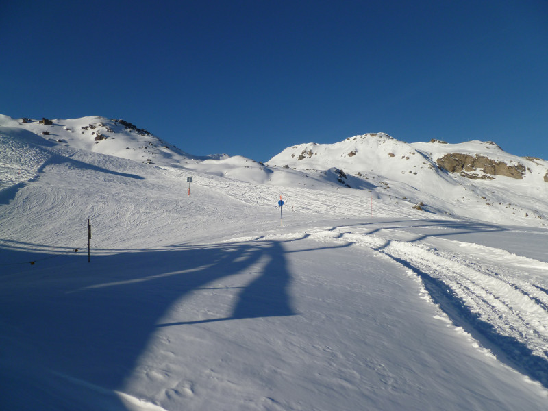 15:11 Uhr: Nach der Mittagspause nochmals in Radons, hier scheint die Sonne etwas länger als an der Sessel- und Gondelkette.