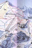 Die anscheind ursprüngliche Planung des Liftes und auch auch das Projekt Crap Sur