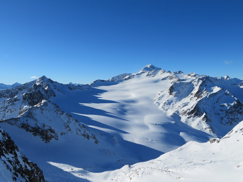 Wildspitze von der Aussichtsplattform am Tiefenbachkogel