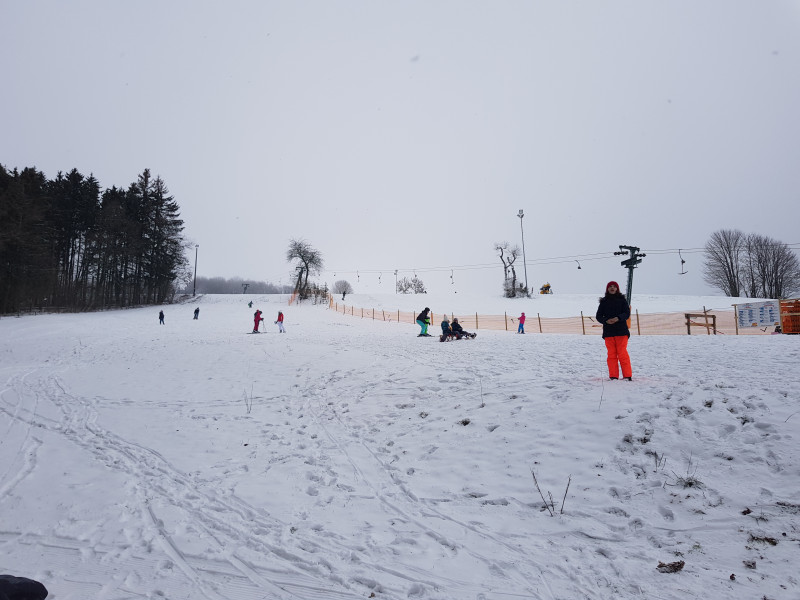 Der neu installierte Anfängerlift
