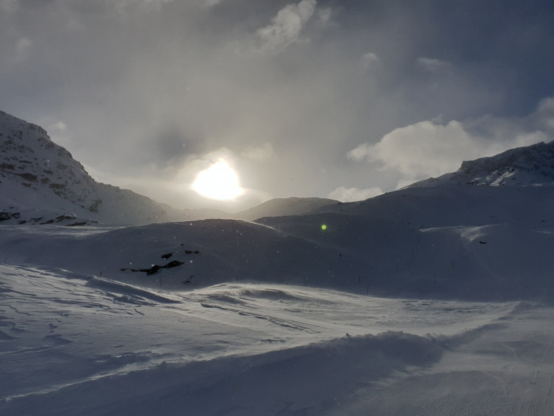 Man sieht gut wie windig es war