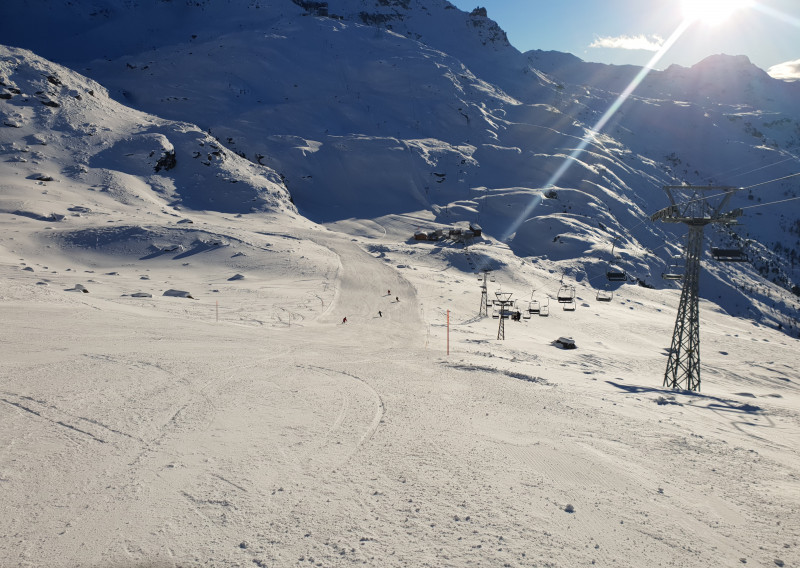 Die Piste war bis zum Schluss perfekt, kaum zerfahren. Der Wechsel hatte sich definitiv gelohnt