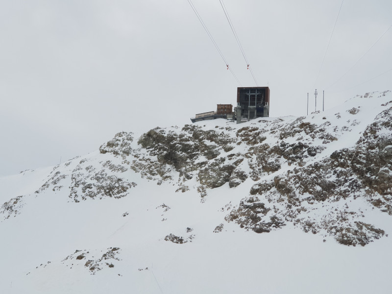 Es waren max. 20 Skifahrer auf der Diavolezza!