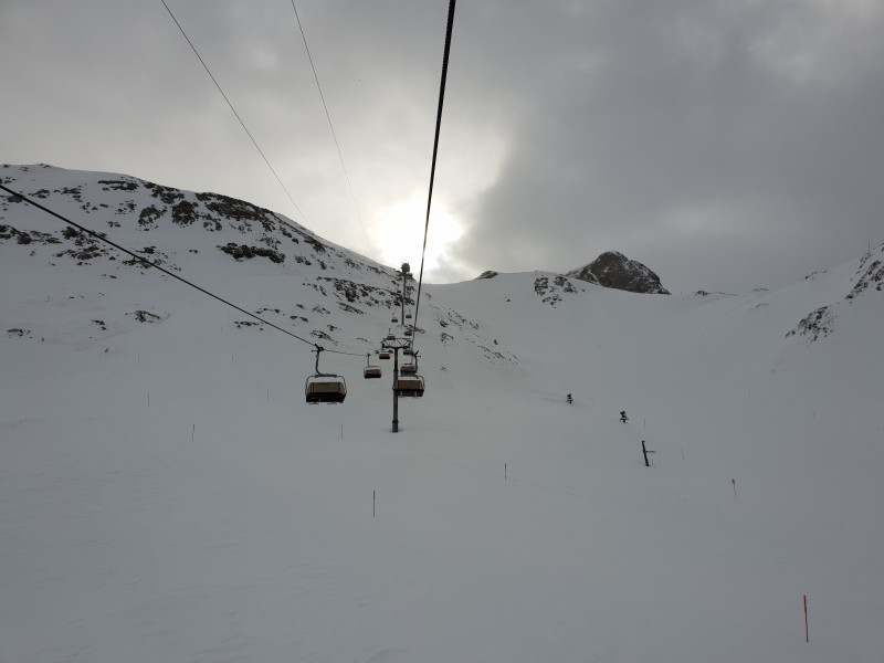 Ich hatte die Sesselbahn für mich alleine!