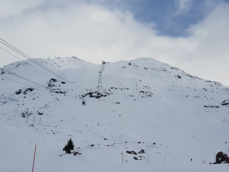 Auf der Lagalb war das Wetter besser, aber auch hier windete es stark