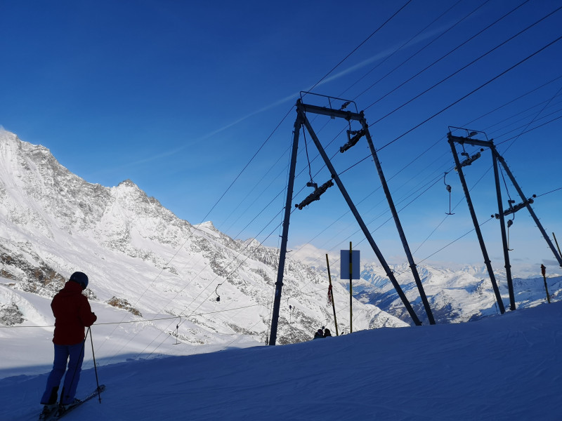Die beiden Stützen am Ausstieg