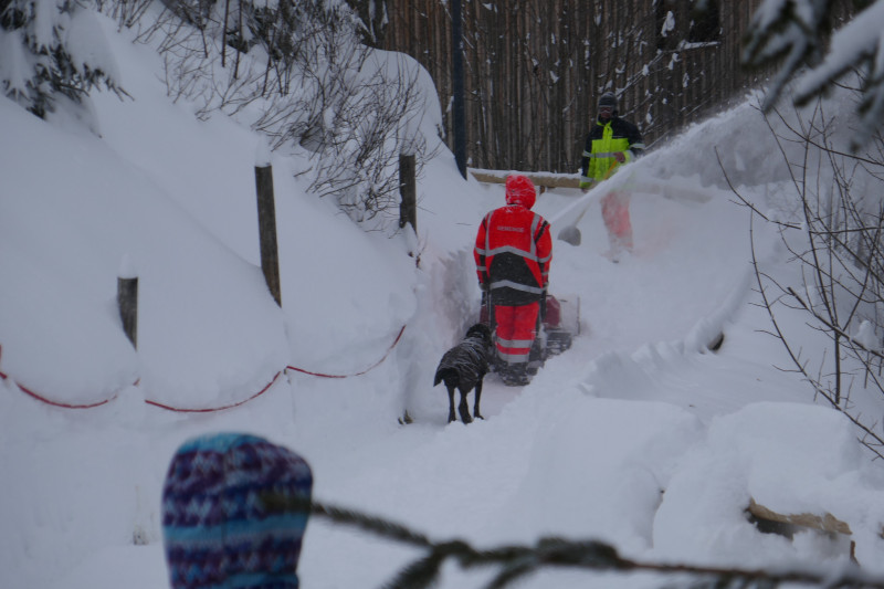Der Fußeweg wurde sogar noch mal geräumt...
