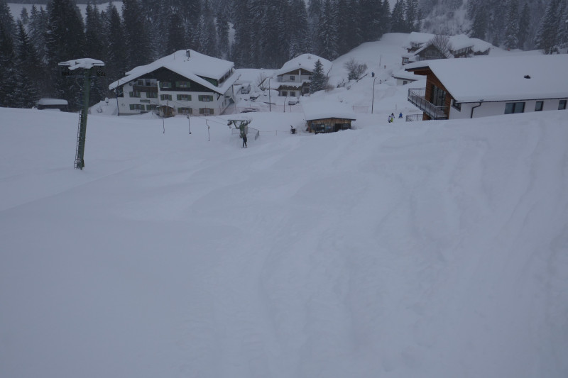 Powderhang an der Talstation