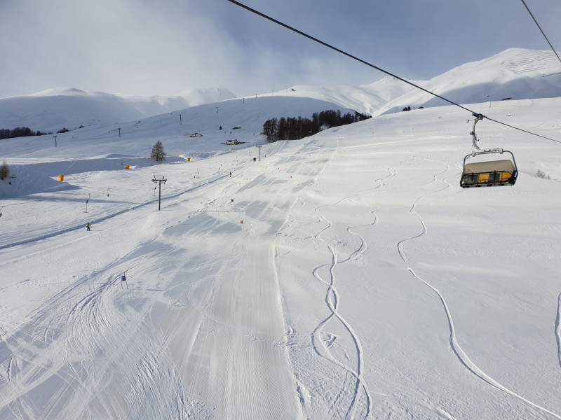 Blick auf das Übungsgelände von Zuoz
