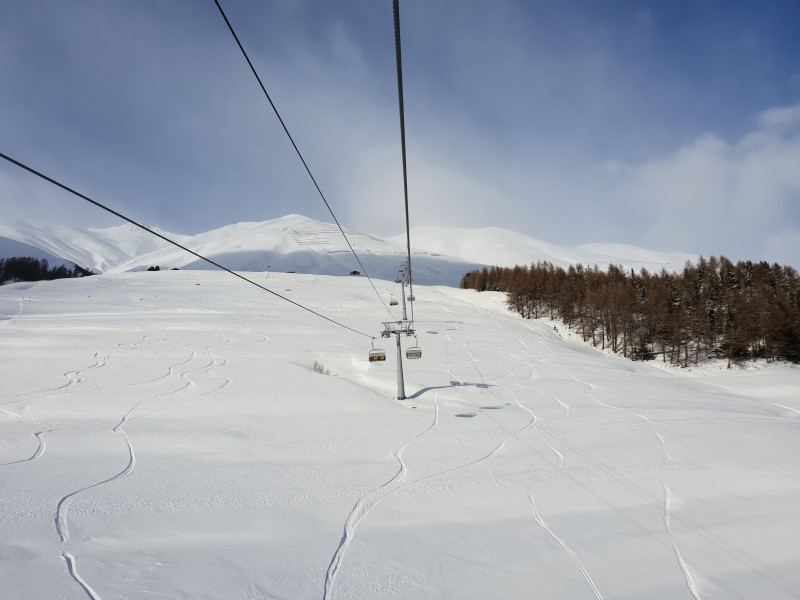 Die neue 4-KSB ist leider etwas schräg zum Hang trassiert