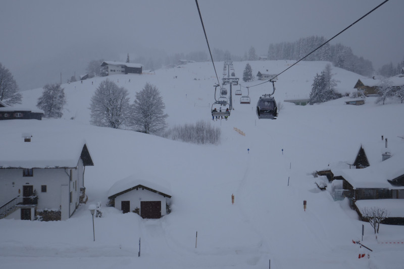 Nach dem Wechsel zum Heuberg: Parsenn-Kombibahn