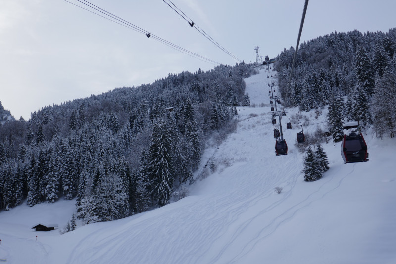 Nach der Talabfahrt wieder auf dem Weg nach oben
