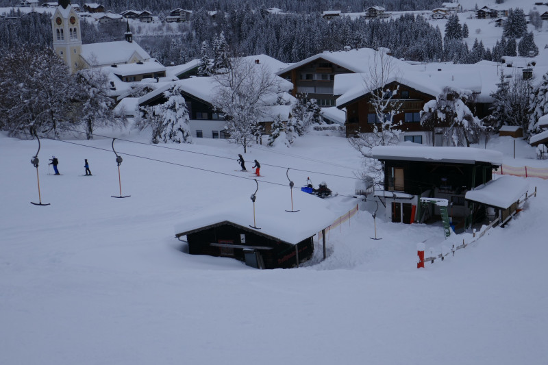 Ausklang des Skitages am Schwandlift