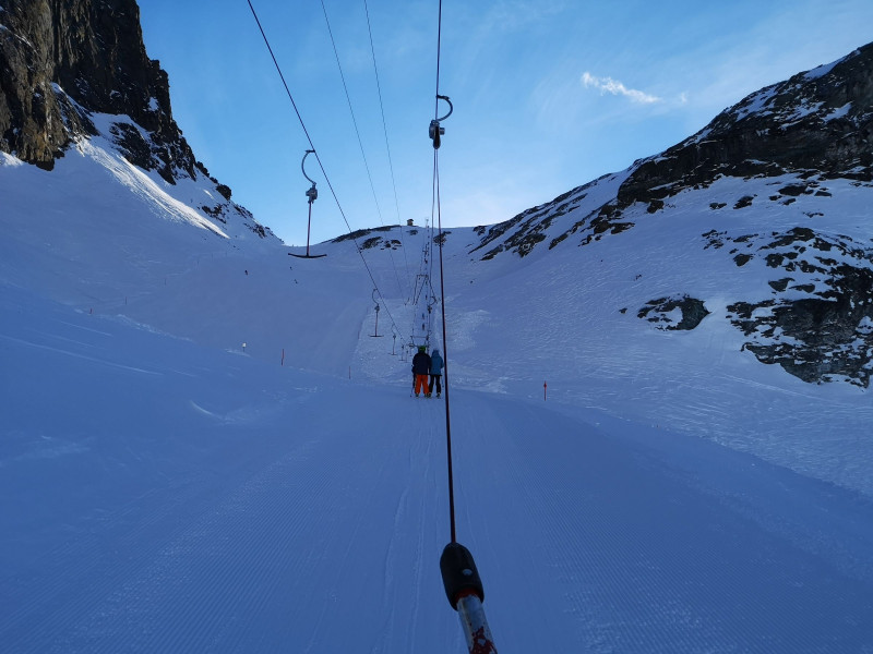 SL Egginerjoch mit zugehöriger Piste