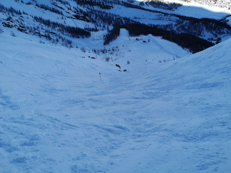 Steilhang der Route Kanonenrohr