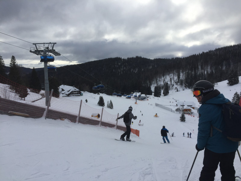 Zeiger-Brücke heute entspannt und genügend Schnee