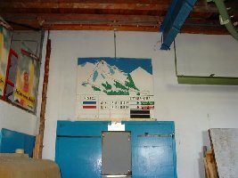 Pistenplan oberhalb der verschraubten Zugangstür.