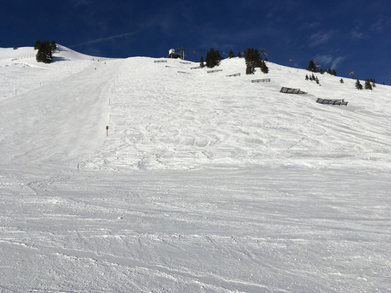15 - Route (letztlich schwarze Piste) am Muttelberg, oben gut 30 Grad steil