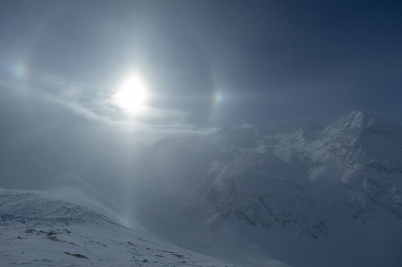 Oben auf der Hohen Mut kann an die Kälte förmlich sehen.