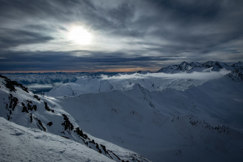 Am Sonntag gab es wieder gutes Wetter und Blick in die Dolomiten.