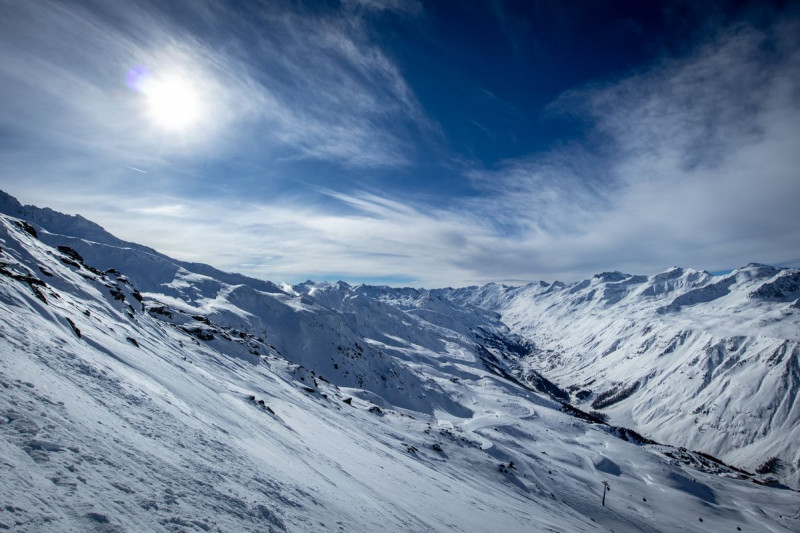 Blick von den neuen Piste an der Kirchenkarbahn.