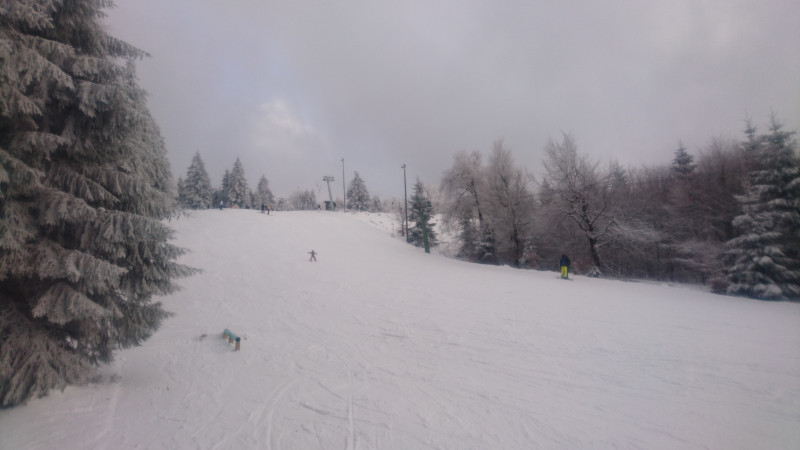 Oberer, steilerer Teil der Piste 1