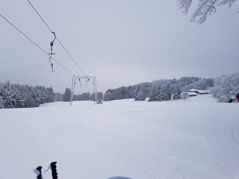 Blick von der Bergstation Dreitannenlift in Richtung Gemündener Hütte