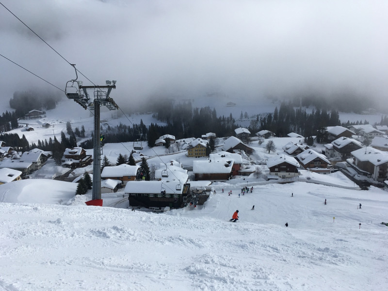 6- am Zaferna, auf die schwarze Piste hatte ich bei dem Schnee heute keine Lust