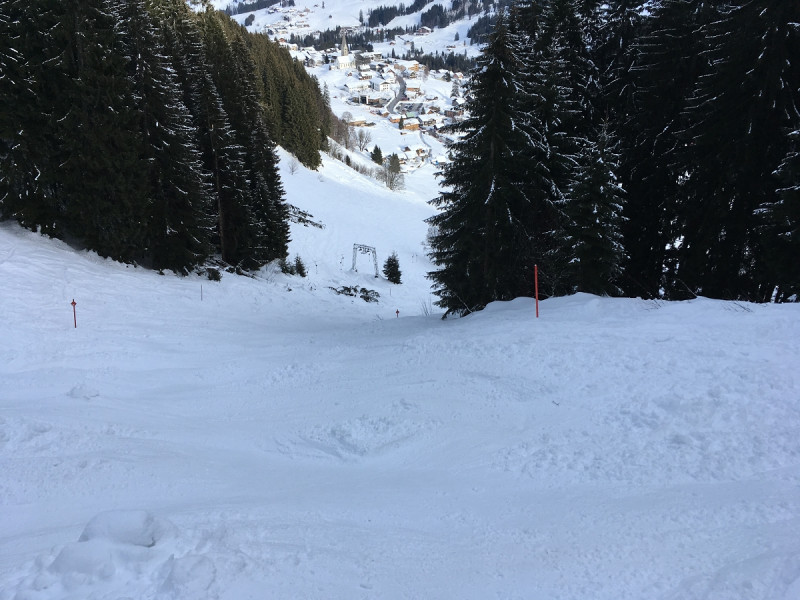 20- Route Bühlalpe, schwer zu sagen ob die präpariert wurde/wird (früher nicht), aber war natürlich mit dem Schnee recht mühsam - wollte halt nochmal zum Maisäß rüber ohne Schieben