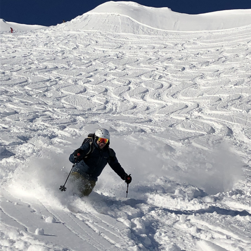 Morgens auf der Zürser Seite, ein perfekter Start in den Skitag.